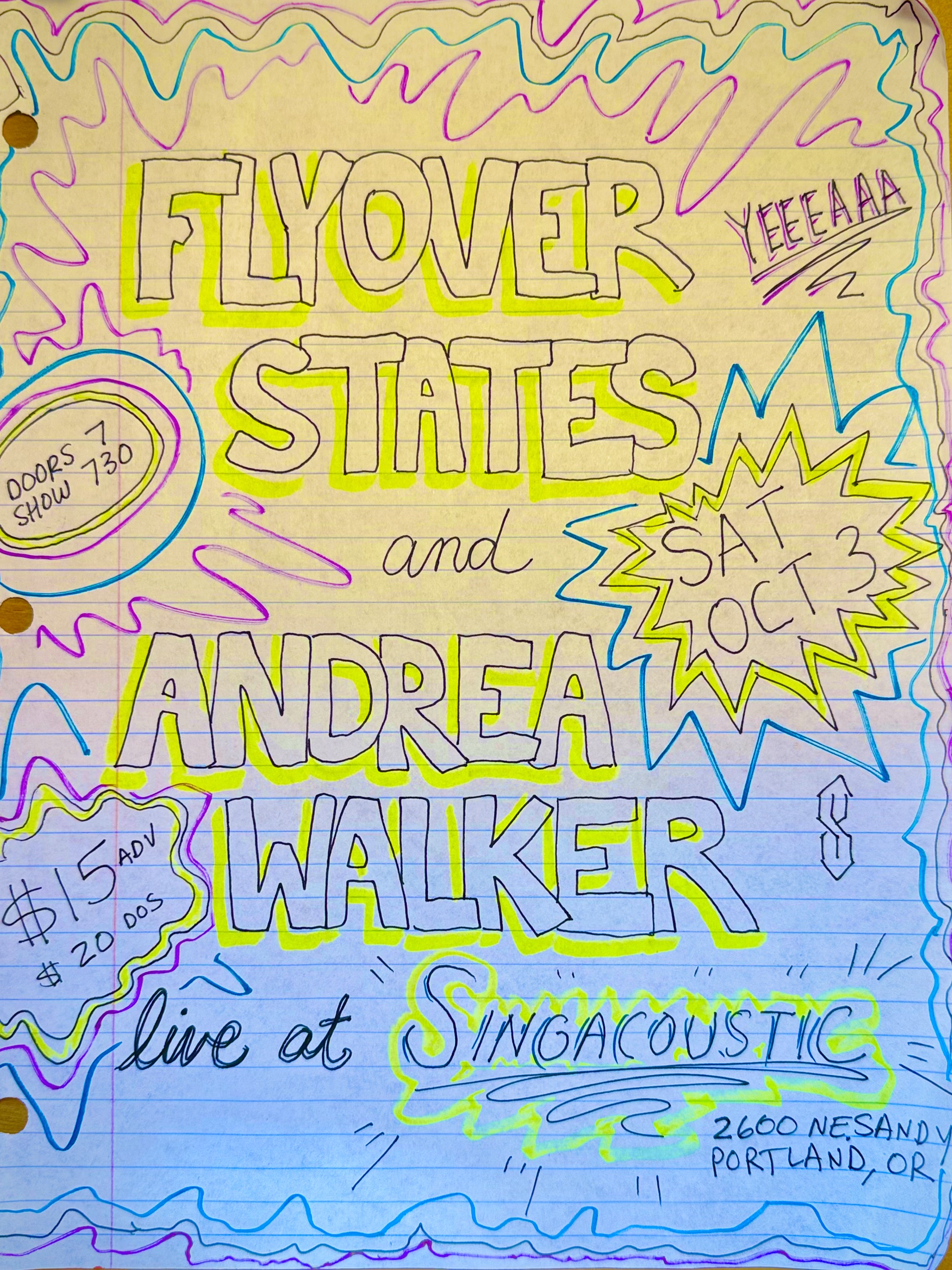 Flyover States with Andrea Walker at Singacoustic